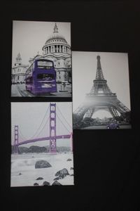 lot 133 image: Three stretched canvas prints