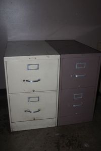 lot 160 image: Two metal filing cabinets