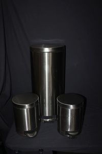 lot 166 image: Stainless Steel trash cans