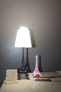lot 193 image: Paris lamp, statue and business card holder