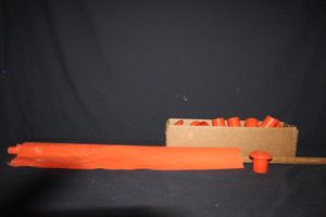 lot 195 image: Orange Salisbury electrical insulator covers&nbsp