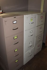 lot 243 image: Three 4 drawer file cabinets