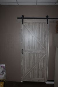 lot 246 image: Barn style sliding door..  will need to bring tools to take off