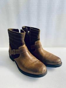 lot 22 image: Ferrato Mens Dress Boot With Side Zipper, Cafe TGA 06045 Size 10 - In Condition As Shown - (READ)