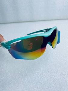 lot 25 image: New With Tags West Loop Sunglasses 61875CALTRQ Turquoise Frames Mirrored Lens 100% UVA-UVB - As Shown