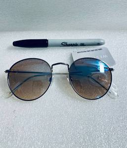 lot 94 image: New With Tags West Loop Sunglasses 61899CAL401 Round Silver Frame Mirrored Lens - As Shown
