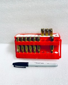 lot 97 image: Lot Of 10 - Winchester 308 WIN Ammo Brass With 2 Ammo Holders - In Condition As Shown