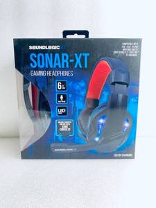 lot 126 image: New SoundLogic XT Sonar-XT LED Gaming Headphones With Microphone - As Shown