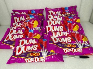 lot 181 image: Lot Of 13 - New Dum Dums Heart Pops With Writable To & From Wrappers, 325 Heart Pops Total - As Shown - (READ)