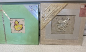 lot 255 image: Lot Of 2 - (1) Baby & (1) Wedding Scrapbooks - In Condition As Shown