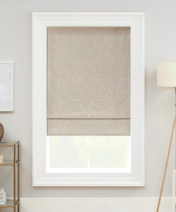 lot 254 image: New Open Box Eclipse Noise Reducing Blackout Roman Shade 36 x 64, Linen - As Shown