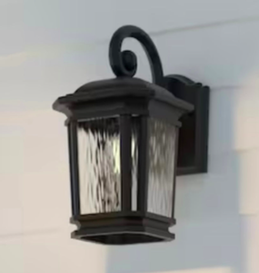 lot 394 image: New Other Quoizel Corrigan 1 -Light 13.25 H Matte Blk Hardwired Wall Light - In Condition As Shown - (READ)