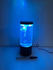 lot 401 image: Merkury Innovations Jellyfish Night Light Lamp Motion & Multicolor Leds, USB Powered - In Condition As Shown
