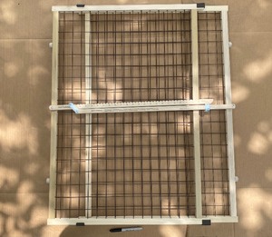 lot 410 image: North States Extra Tall & Wide Wire Mesh Dog Gate 29.5 - 48, 37 Tall, Natural Finish - In Condition As Shown - (READ)