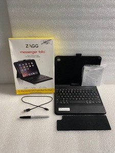 lot 432 image: Zagg Messenger Folio Bluetooth Keyboard For iPad Air, Air 2 & 9.7 iPad Pro - In Condition As Shown