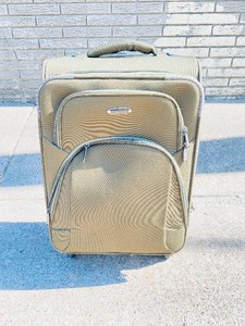 lot 453 image: Palem Green Luggage Bag With Wheels - In Condition As Shown
