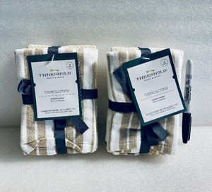 lot 481 image: Set Of 8 - New Threshold Antimicrobial Dishcloths, 12 x 12 Each - In Color & Style As Shown