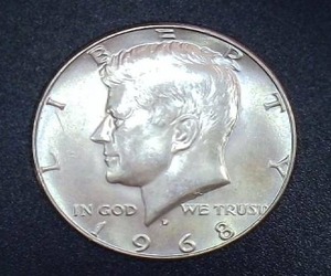 lot 7 image: 1968 Kennedy Half Silver Dollar