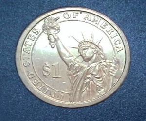 lot 22 image: James Polk Dollar Coin