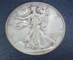lot 35 image: 1946 Silver Walking Liberty