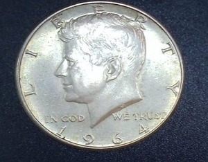 lot 42 image: 1964 Silver Kennedy Half Dollar