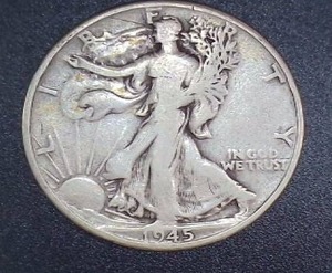 lot 52 image: 1945 Silver Walking Liberty