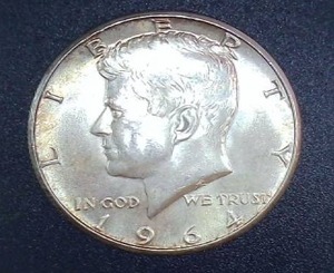 lot 53 image: 1964 Silver Kennedy Half Dollar