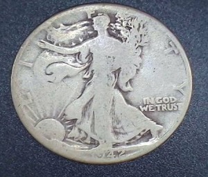lot 61 image: 1942 Silver Walking Liberty
