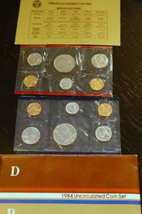 lot 67 image: 1984 Uncirculated Coin Set - DP Mint