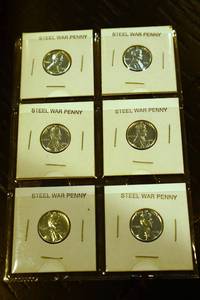 lot 86 image: 1941 Steel War Penny - Total of 6