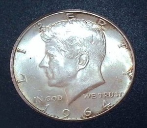 lot 89 image: 1964 Silver Kennedy Half Dollar
