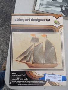 lot 67 image: String art kit  KETCH  (appears to be all there)