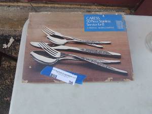 lot 38 image: New National Silver Co.  50 piece service for  8 Flatwear