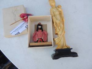 lot 132 image: Japanese figurine and small DOLL