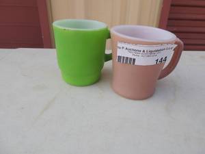 lot 144 image: Fire King coffee mugs