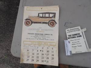 lot 42 image: 1942 Calendar with cars remake  Farmers National Bank