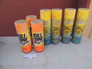 lot 201 image: Bug spray, Kill Zone flying insect x 7 cans