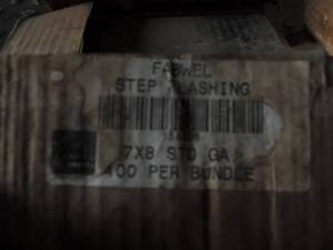 lot 205 image: Step flashing 7x8 Galvenized 100 per bunch x3