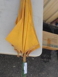 lot 221 image: Yellow umbrella with wooden handle