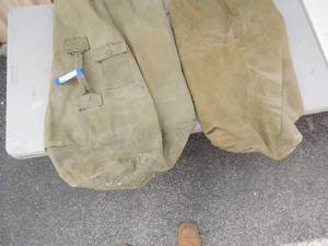 lot 210 image: 2 vintage duffle bags one marked US