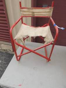 lot 236 image: Childs folding lawn chair needs new fabric