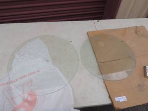 lot 271 image: Round glass tops 16 & 19