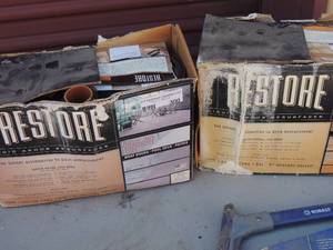 lot 300 image: Restore  boxes of  gal. tan and green