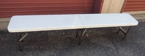 lot 307 image: Folding 6 foot bench