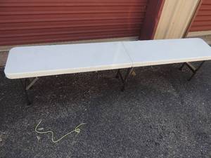 lot 319 image: NIB 6 foot folding bench