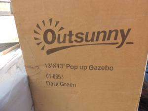 lot 8 image: OUTSUNNY 13X13 POP UP GAZEBO - NIB