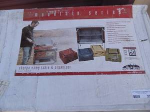 lot 331 image: NEW Sherpa camp table and organizer