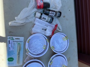 lot 411 image: bowl sets qty 4, plastic utensils and more
