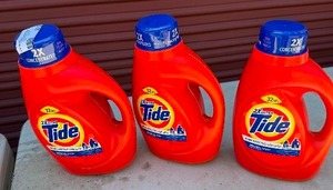 lot 412 image: Tide ultra  x32 load bottles x 3