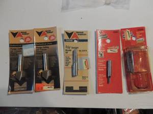 lot 460 image: Router  Bits-38plung bit v groove